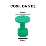 Ventose levabolli rotonde 18 mm per colla a caldo, per grandine e amma...