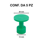 Ventose levabolli rotonde 20 mm per colla a caldo, per grandine e amma...