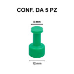 Ventose levabolli rotonde 9 mm&nbsp; per colla a caldo, per grandine e amm...
