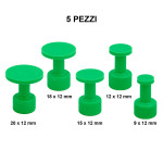 Ventose levabolli rotonde 9, 12, 15, 18 e 20 mm per colla a caldo, per...
