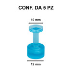 Ventose levabolli 10 mm per colla a caldo, azzurre semi-trasparenti, p...