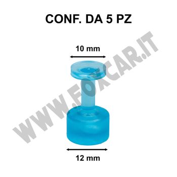 Ventose levabolli 10 mm per colla a caldo, azzurre semi-trasparenti, per grandine e ammaccature