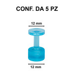 Ventose levabolli 12 mm per colla a caldo, azzurre semi-trasparenti, p...