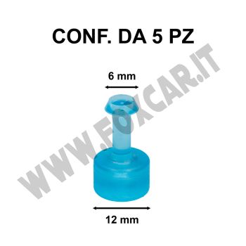 Ventose levabolli 6 mm per colla a caldo, azzurre semi-trasparenti, per grandine e ammaccature