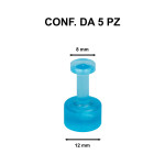 Ventose levabolli 8 mm per colla a caldo, azzurre semi-trasparenti, pe...