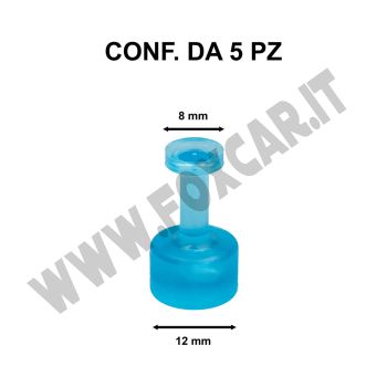 Ventose levabolli 8 mm per colla a caldo, azzurre semi-trasparenti, per grandine e ammaccature