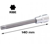 Chiavi a bussola con impronta RIBE M10 lunghezza 140 mm