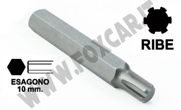 Chiavi a inserto con impronta RIBE M10 esagono 10 mm, lunghezza totale 75 mm