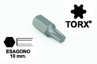 Chiavi a inserto con impronta TORX 20, esagono 10 mm, lunghezza totale...