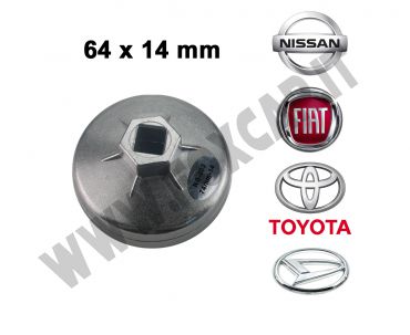 Chiave a tazza per filtri olio per Nissan 64x14 mm in alluminio