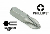 Chiave a inserto a croce PH2 antiscivolo esagono da 1/4" lunghezza 25 ...