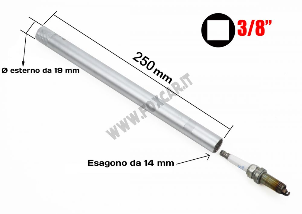 Chiave candela 14 mm - CHIAVI CANDELE CANDELETTE - Foxcar Foxcar