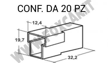 Copri capicorda in plastica per Faston Maschio grande a due vie a T