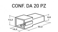 Copri capicorda in plastica per Faston Maschio grande a due vie