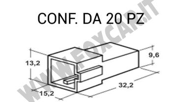 Copri capicorda in plastica per Faston Maschio grande a due vie