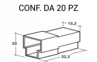 Copri capicorda in plastica per Faston Maschio grande a tre vie a T