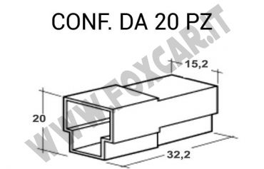 Copri capicorda in plastica per Faston Maschio grande a tre vie a T