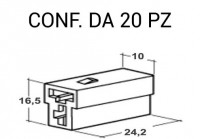 Copri capicorda in plastica per Faston Femmina grande a due vie a T