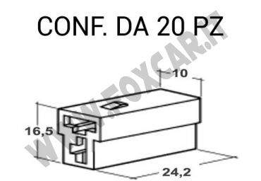 Copri capicorda in plastica per Faston Femmina grande a due vie a T