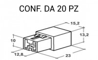 Copri capicorda in plastica per Faston Femmina grande a due vie