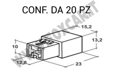 Copri capicorda in plastica per Faston Femmina grande a due vie