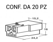 Copri capicorda in plastica per Faston Femmina grande a tre vie a T