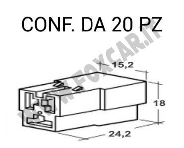 Copri capicorda in plastica per Faston Femmina grande a tre vie a T